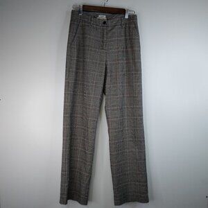 L. L. Bean Classic Fit Gray and Pink Lined Trousers Pants Size 4